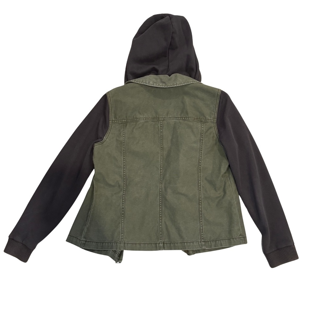 American Eagle Olive Green Utility Jacket Hoodie Women’s Size Large - Picture 3 of 12